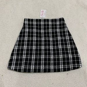 NWT Pink Lily Plaid Skirt